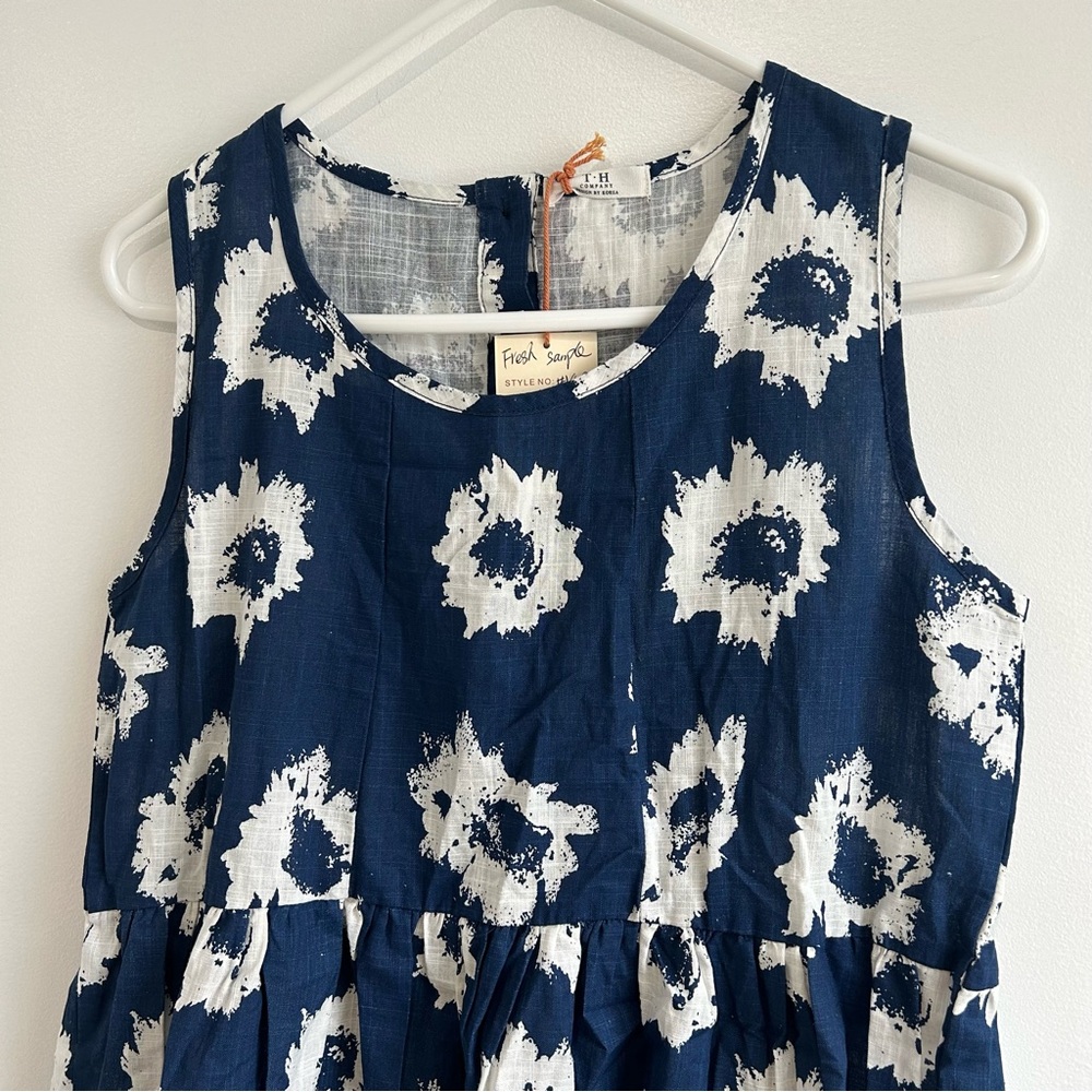 NWT th company raga women’s babydoll mini dress blue floral size small sample - Picture 3 of 11